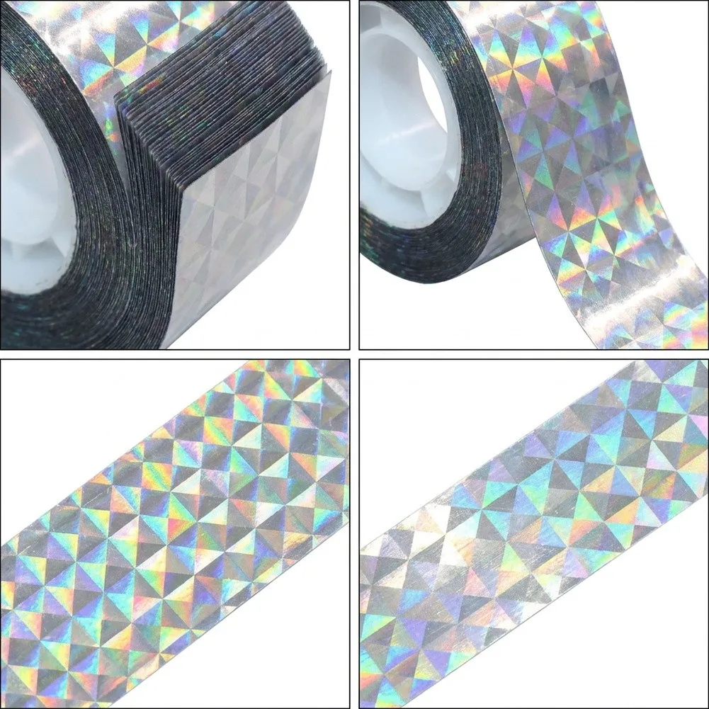 50m Bird Scare Tape Dual-Sided Reflective Construction for Humane Avian Deterrence in Open Field and Enclosed Grow Settings