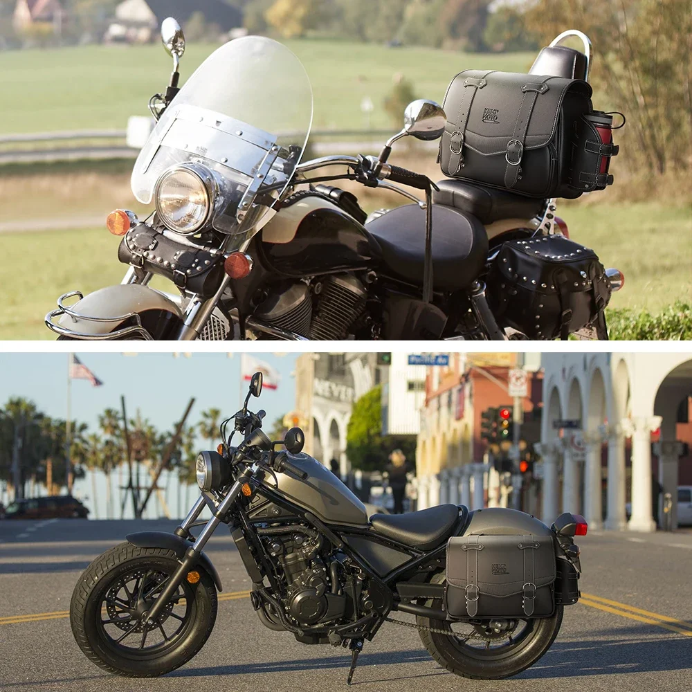 Sacoche de selle de moto 15L étanche, sac latéral universel pour Honda Rebel 500 250 1100 pour XL883L XL1200NS, accessoires