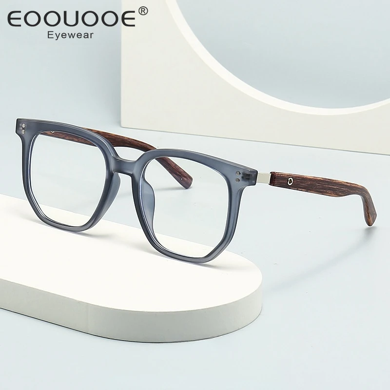 

EOOUOOE Leisure Wide Edge Polygon TR90 Anti Blue Light Men's Eyeglass Frame Optical Prescription Glasses Frame Women