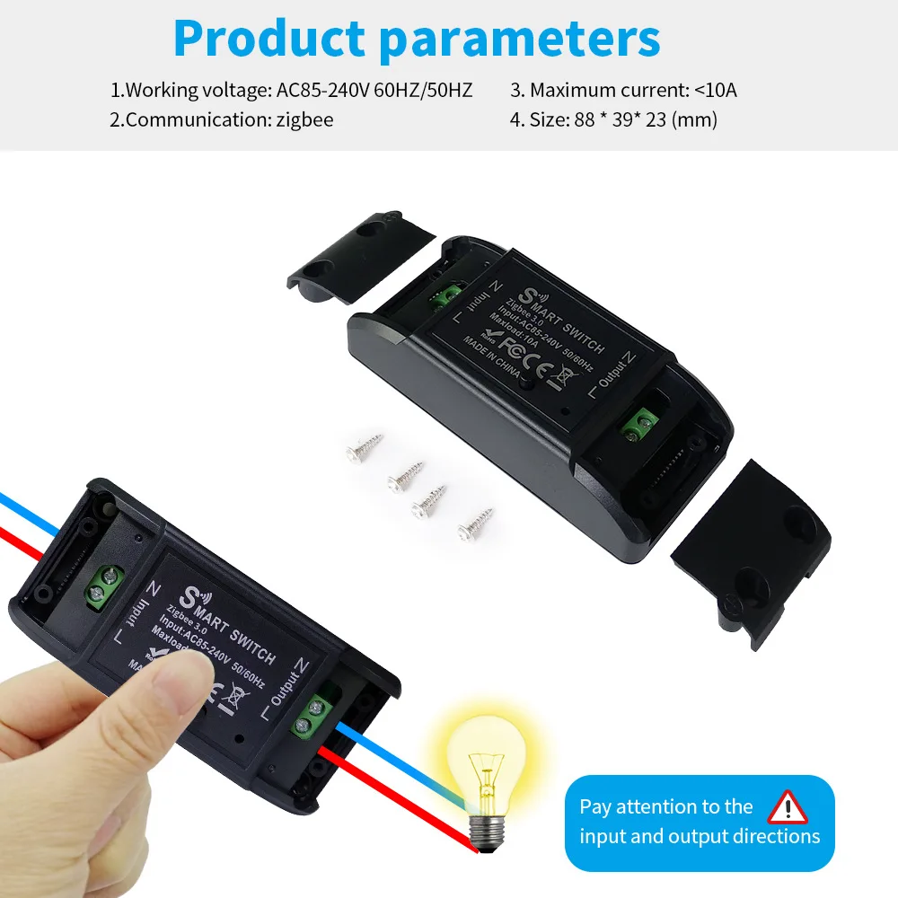 Zigbee 3.0 Tuya WiFi Smart Switch APP Wireless Controller Universal Breaker Timer Smart Life Work With Light Switch Alexa Access