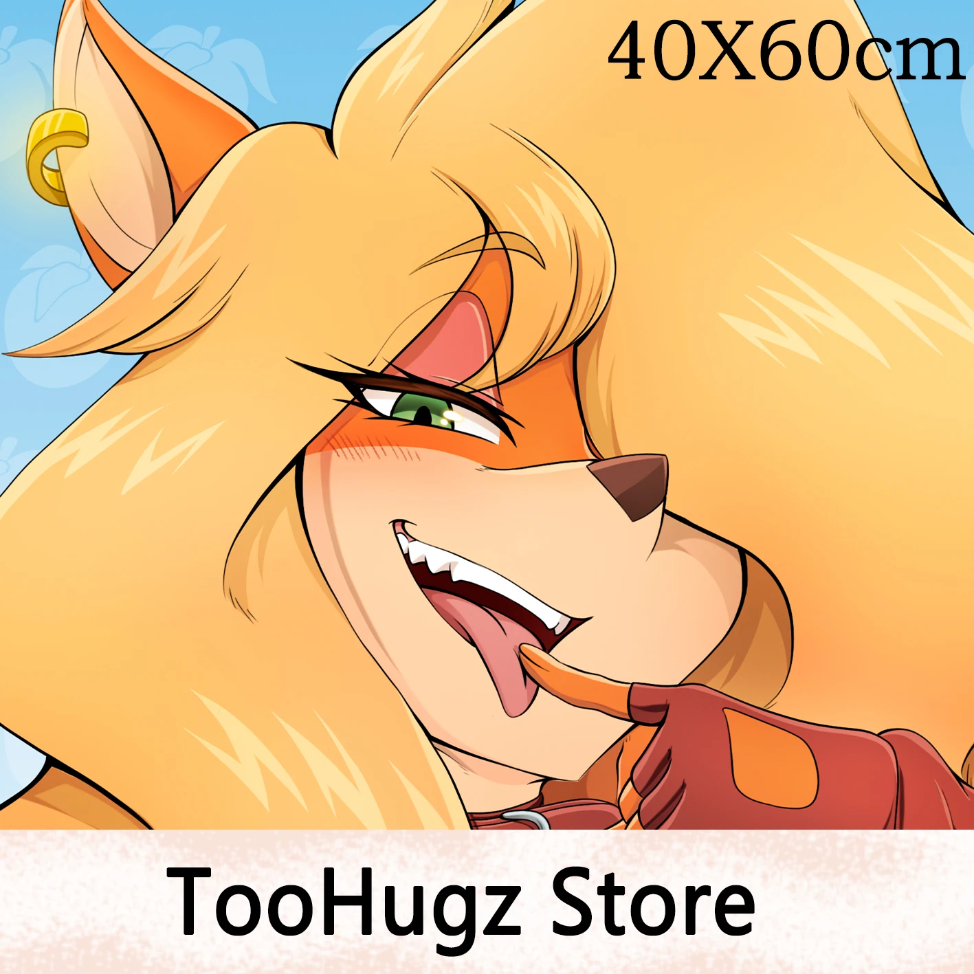 Tawna Furry Anime Animal Pillow Cover Anthropomorphic Cartoon Character 40x60cm Sofa Bedding