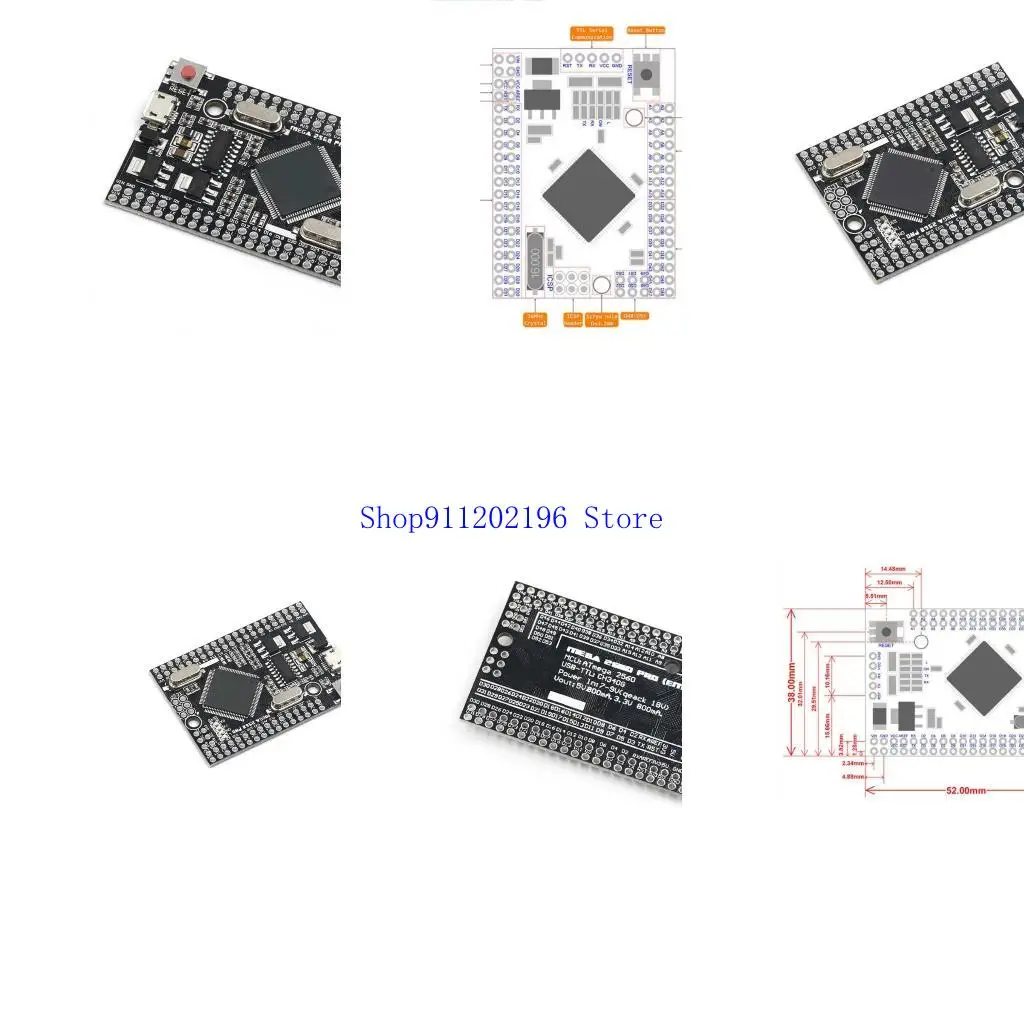 

P82A Embedded Mega2560 CH340G/ATmega2560 Module ATmega2560Pro Development Board USB C Interfaces for DIY Embedded Projects