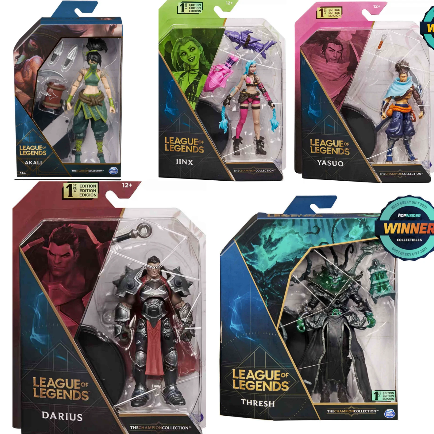 League of Legends The Champion Collection Jinx Darius Yasuo Thresh Zed Classic Games Action Figure Die Cast True Weaponry