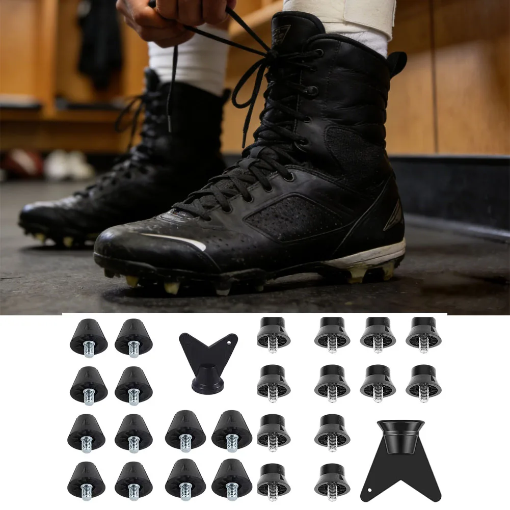 

12 шт. шипов для бутс для регби 13/13 мм, пластиковые, плоские/острые, нескользящие, для футбольных/походных ботинок, сменные детали