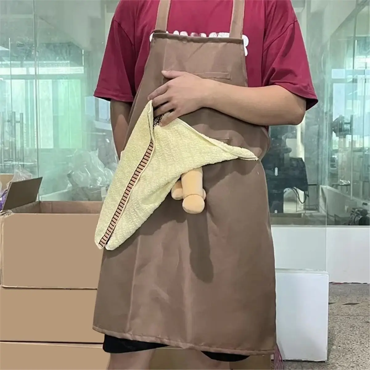 2pcs Chef'S Prank Aprons-Ultimate Funny Gag Gift for Men with Hidden Surprise Pocke for Kitchen Pranks & Practical Joke