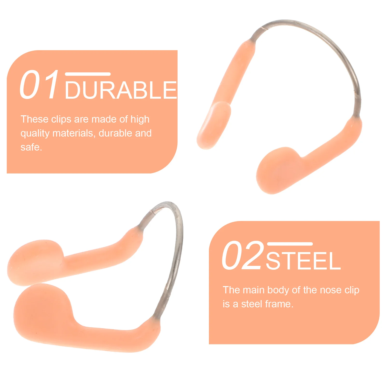 

Waterproof Nose Clip Swimming Ergonomic Rubber Steel Wire Reusable Adults Pool Accessories Nose Protector Anti