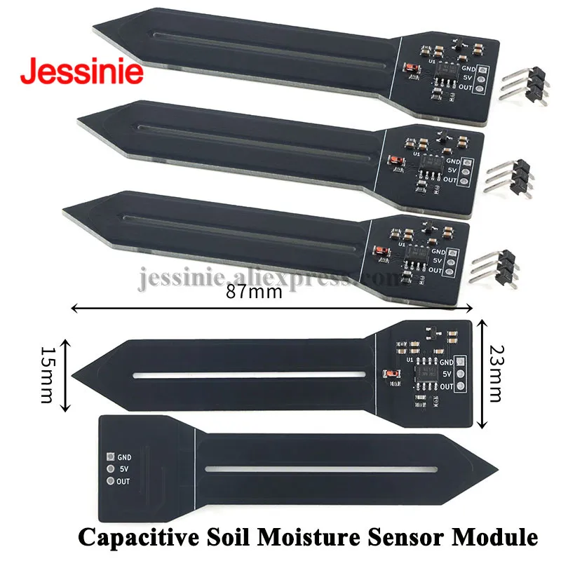 10Pcs/1pc Capacitive Soil Moisture Sensor Module for Arduino Moisture Detection Garden Watering DIY Soil Humidity Hygrometer