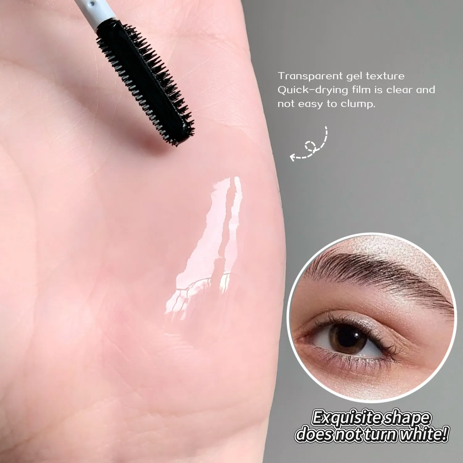 SHAQINUO Transparentes Augenbrauengel Wasserfest Schweißfest Natürliches 3D Wild Brow Gel Laminierung Styling Fixierung Make-up Kosmetik