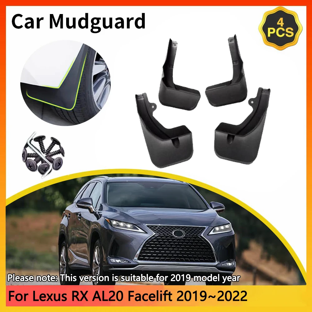 

For Lexus RX AL20 MK4 4th 2019~2022 2020 2021 Facelift Car Mudguards Mudflap Mudguard Splash Guards Mud Flaps Fender accessories