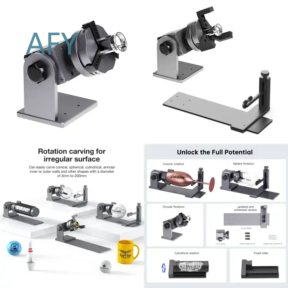 MR.CARVE RF2 M1 M4 S4 C2 for Engraving Machine DAJA Rotary Axis Attachment CNC Router Accessory for Wood Metal Plastic 3D