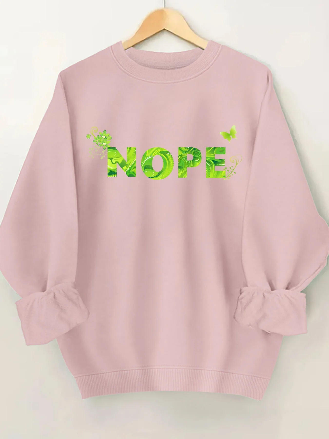 

Модный свитшот с принтом в виде букв и круглым вырезом для женщин, стильная повседневная уличная одежда