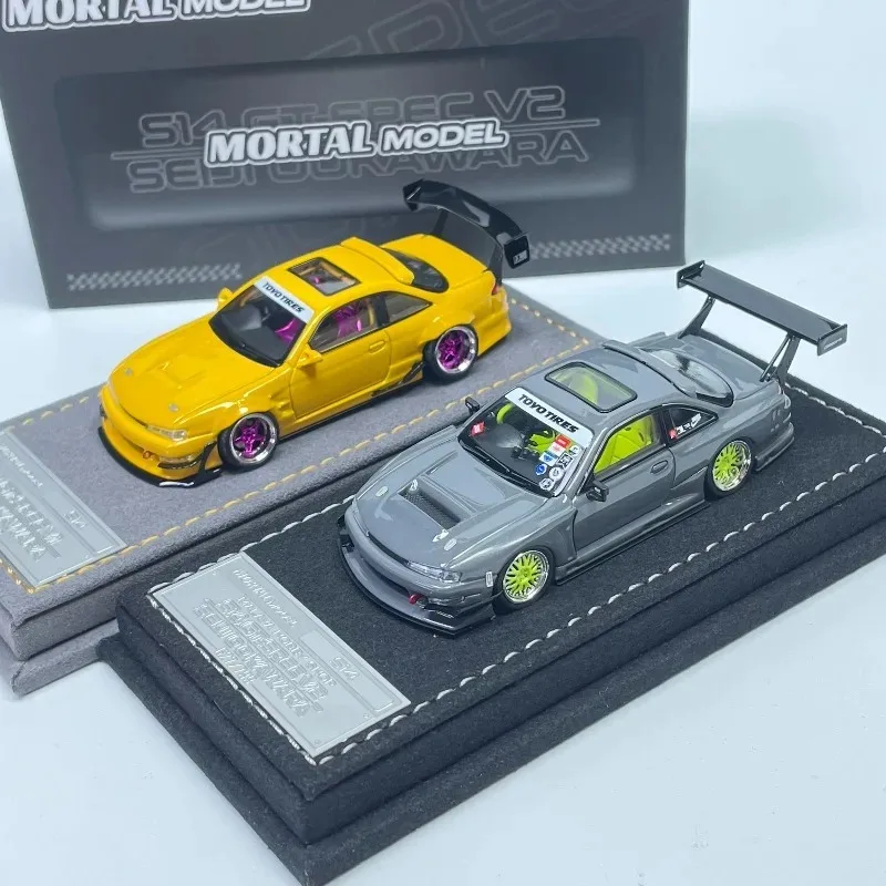 Mortal 1/64 S14 GT-SPEC V1 V2 GTR ER34 URAS 2026 HEC Alloy Car Static Diecast Vehicles Collection Model Car Toy