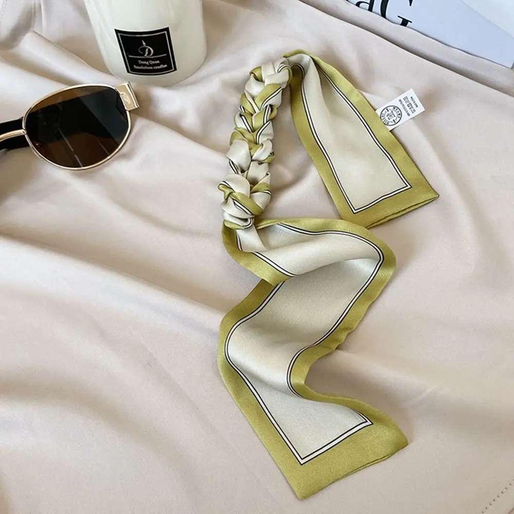 

Simple Ribbon Headband Neckerchief Tie Printing French Wraps Printed Scarf Small Long Scarf Korean Style Scarves Silk Scarf