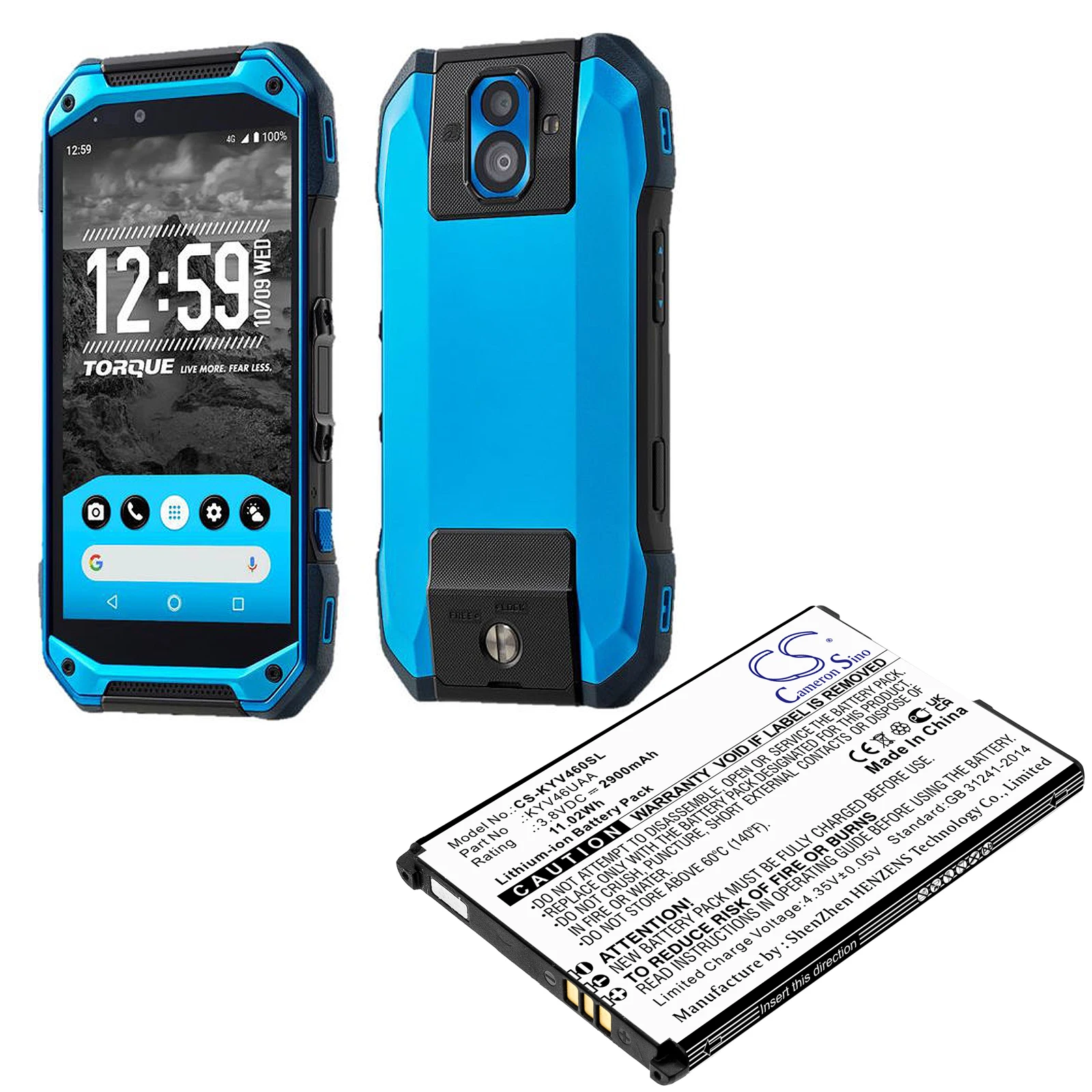 Cameron Sino แบตเตอรี่สำหรับ Kyocera KYV46UAA KYV46,แรงบิด G04 2900MAh/11.02Wh