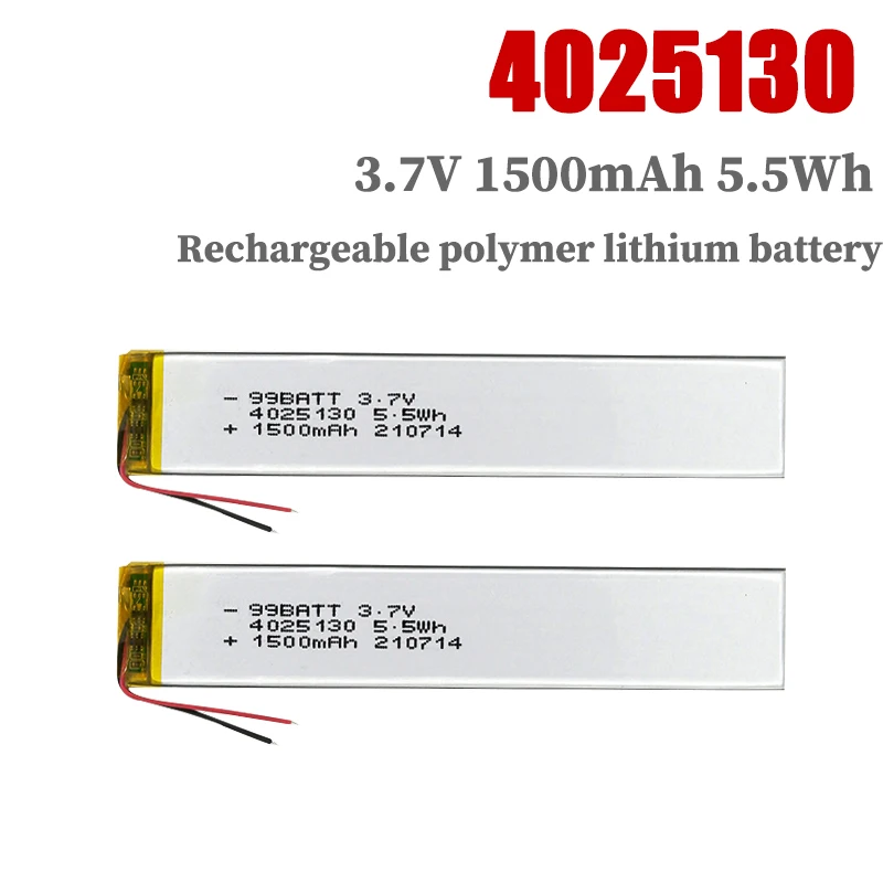 

4025130 Battery 3.7V1500mAh Polymer Lithium Batteries Lipo For DVD E-book Note Book Bluetooth Headset LED Lights Emergency Light