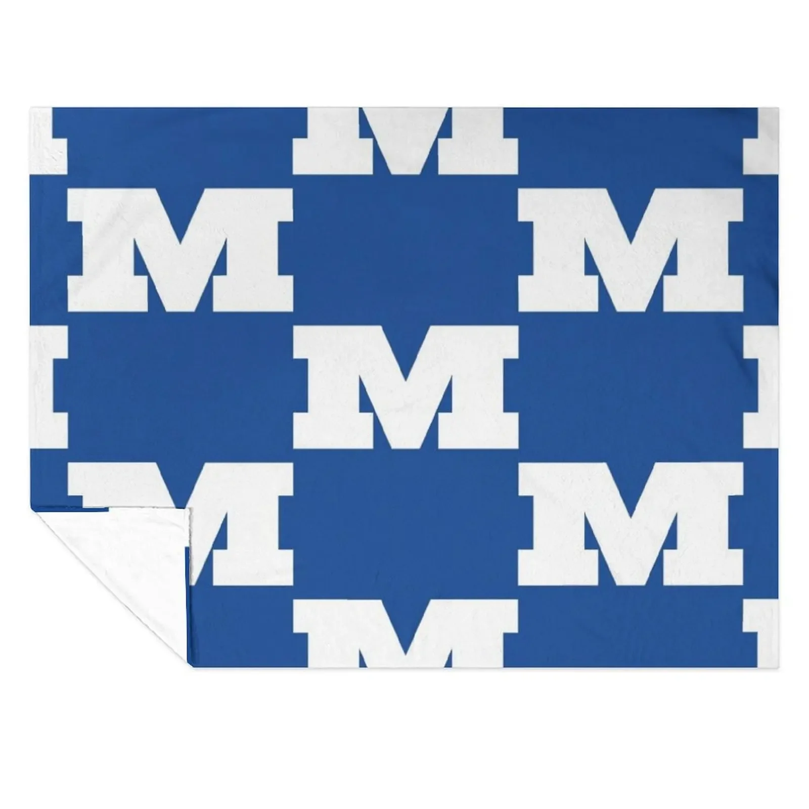 

Millikin Big Blue Throw Blanket Thin Luxury Designer Large Hairy Blankets