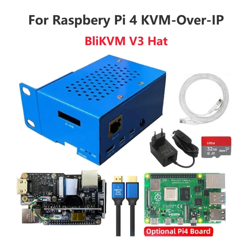 

Blikvm V3 hat server O & M HDMI-совместимый удаленный контроллер CSI KVM O & M overip с металлическим стандартом для Raspberry Pi 4 RPI 4 Pi4