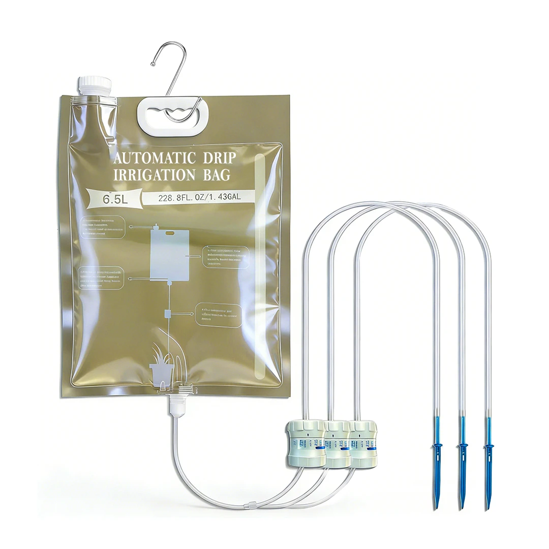 Automatic Drip Irrigation Bag 6.5L,Self Watering System Potted Plants,Garden Hanging Watering Device  Flow Control Valve  Spike