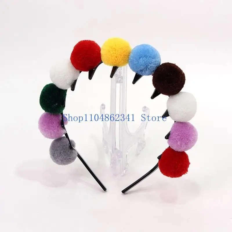 5asd Nhiều Màu Sắc Sang Trọng Pompoms Băng Đô Quấn Tóc Carnivals Đầu Trang Phục Hóa Trang Đạo Cụ Mũ Đợi Đầu Đa Năng