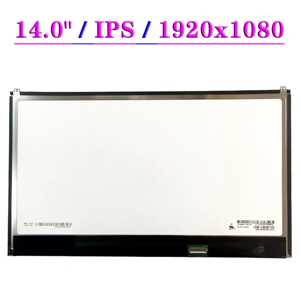 

14" Display Matrix Panel LP140WF7-SPG1 LP140WF7-SPE1 FHD 1920x1080 IPS Laptop LCD Screen EDP 30Pins