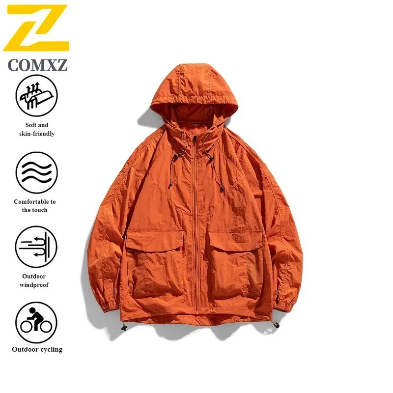 سترة بغطاء للرأس للحماية من أشعة الشمس UPF50+ من Forest Style للجنسين معطف جلد من الحرير الجليدي الأصلي للرياضات الخارجية والملابس الواقية من الشمس #3