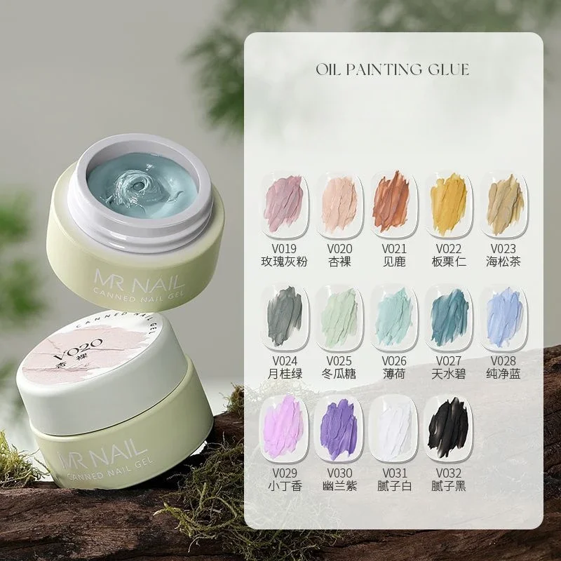 1szt 3g 3D Oil Paint Texture Drawing Gel Nail Plaster Drawing Design Nail Gel Soak Off Nail Art Polish Varnish All For Manicure