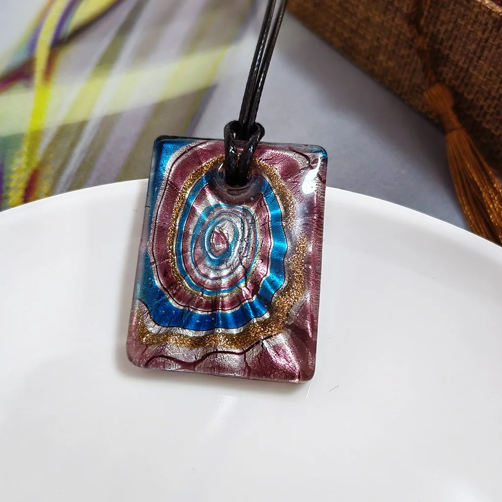 6 pçs mix vidro mauran floral redemoinho lampwork pingente colar para mulheres sentido artístico misterioso jóias baratas