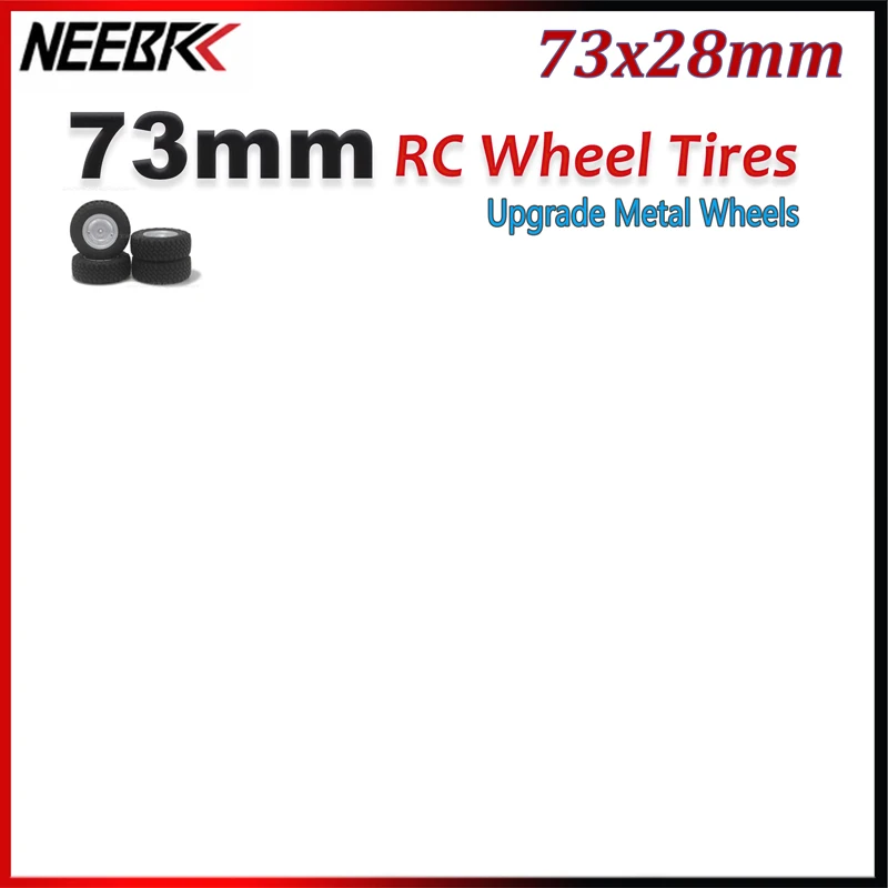 

4PCS 73mm MN99S Upgrade Tires 5mm Hex Metal Wheel Hub for MN98 MN82 WPL C24-1 B36 D12 C64 D74-1 1/12 1/16 RC Off Road Car Parts