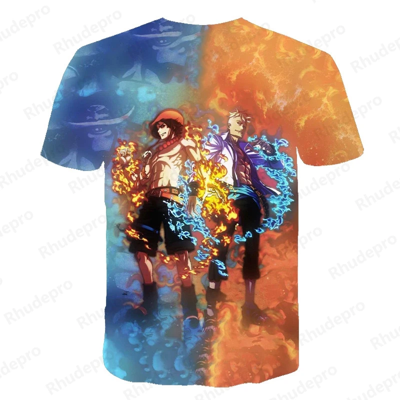 T-shirt 3D One Piece pour hommes et femmes, chapeau de paille Luffy, anime japonais drôle, col rond, manches courtes noires, respirant, vêtements décontractés, nouveau