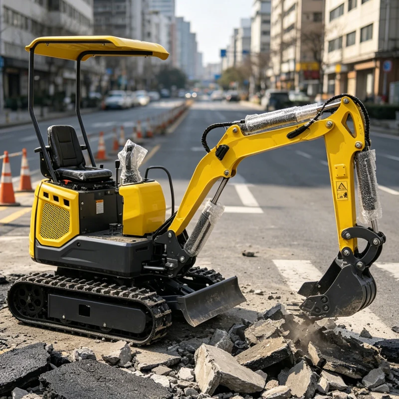 Multifunctional Mini Excavator Hot Sale Wholesale Small Bagger Digger  Earth-Moving Machinery Home Garden 1 Ton Mini Excavator