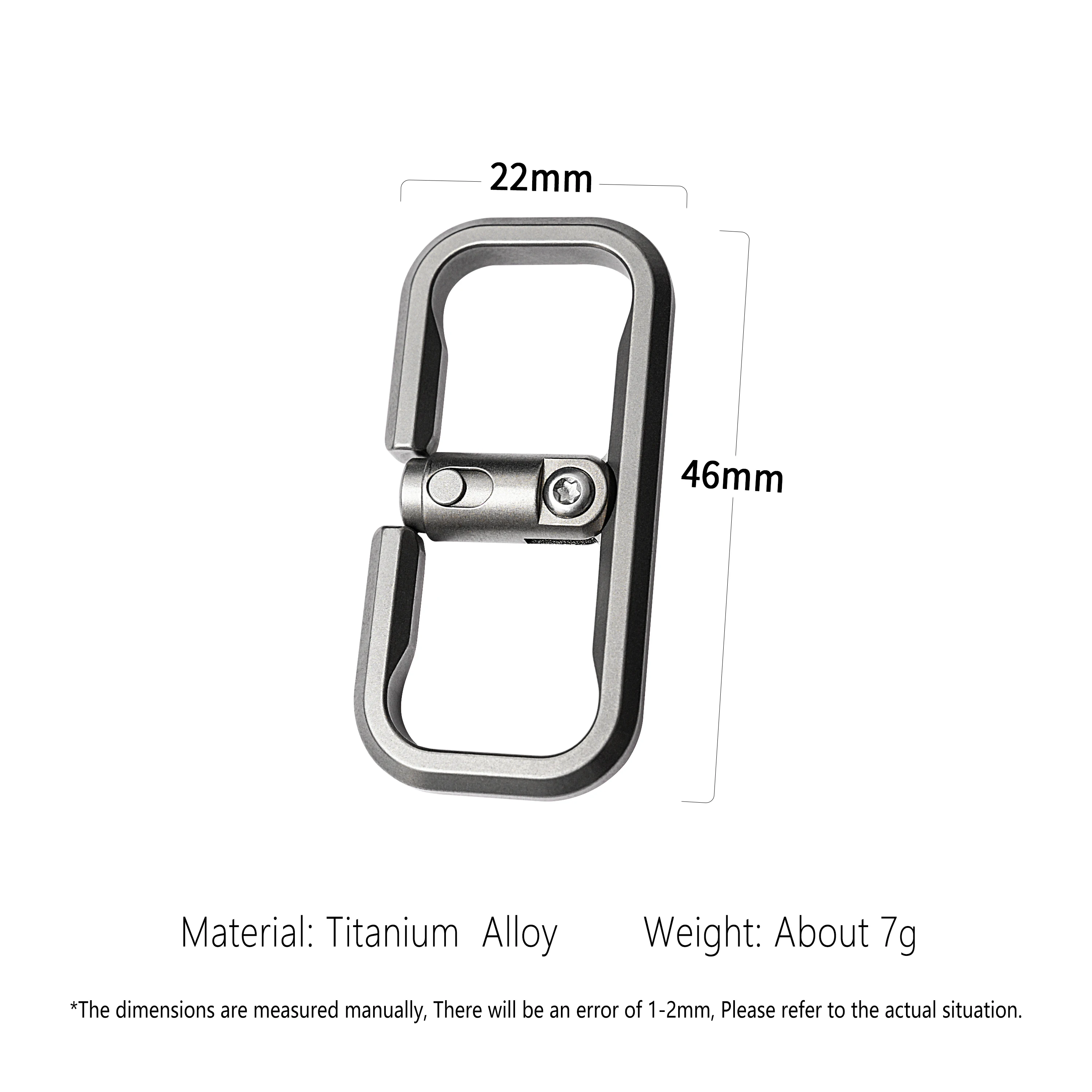 New Titanium Alloy Square Buckle Connector Quick Release Keychain Pendant Portable Outdoor EDC Tools