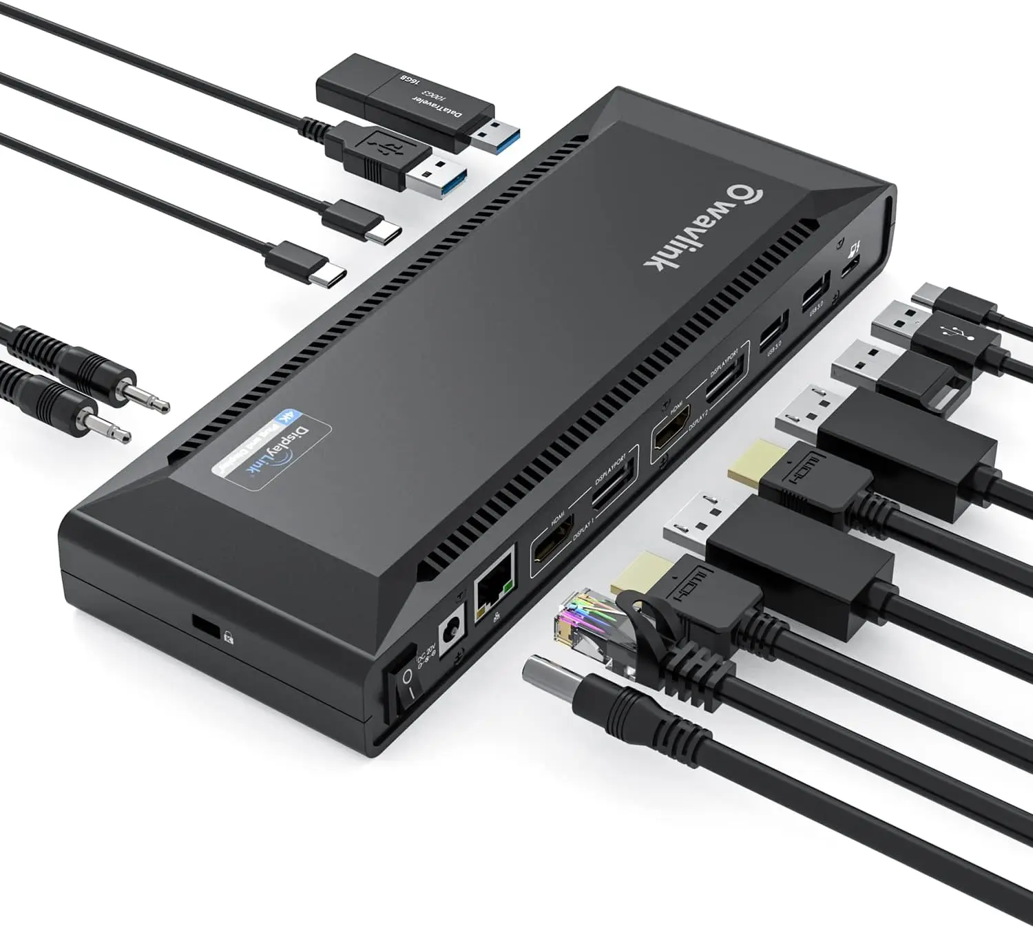 

Dual 4K@60Hz Laptop Docking Station with 100W PD Charging, 13 Ports for Mac/Windows/Chrome, Driver Required