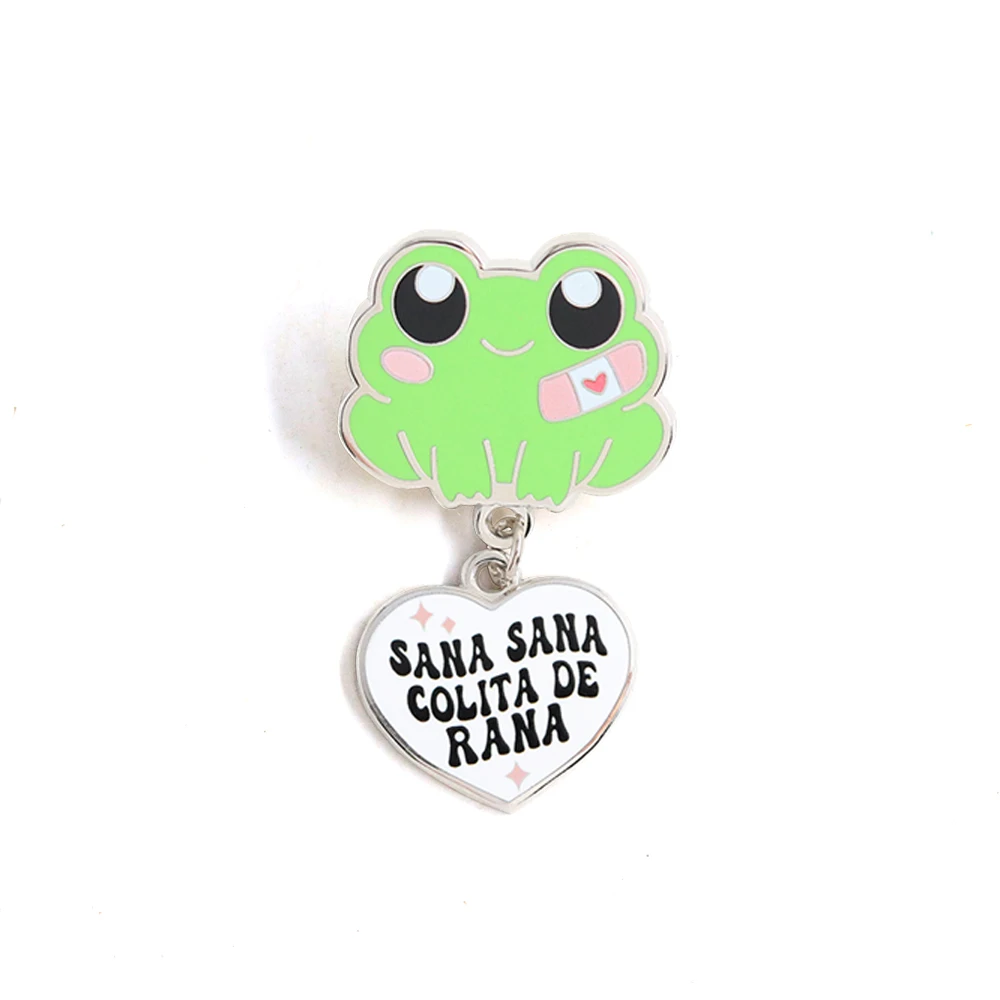 سانا سانا كوليتا دي رانا المينا دبوس لطيف شفاء الضفدع شارة ممرضة الصيدلي الطبية متعة الملحقات الجدة هدية قلادة