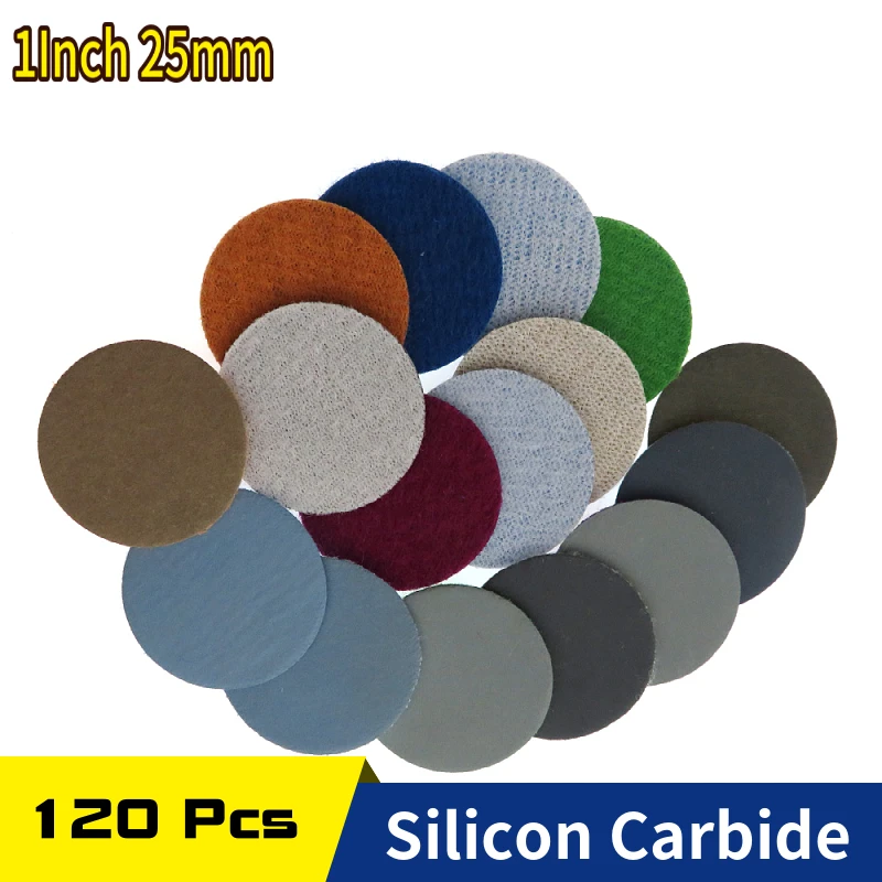 Sander Disc 120Pcs Hook and Loop Sandpaper Wet Dry 800-10000 Grit Sanding Discs 1 Inch For Wood Drill Grinder Rotary Tools