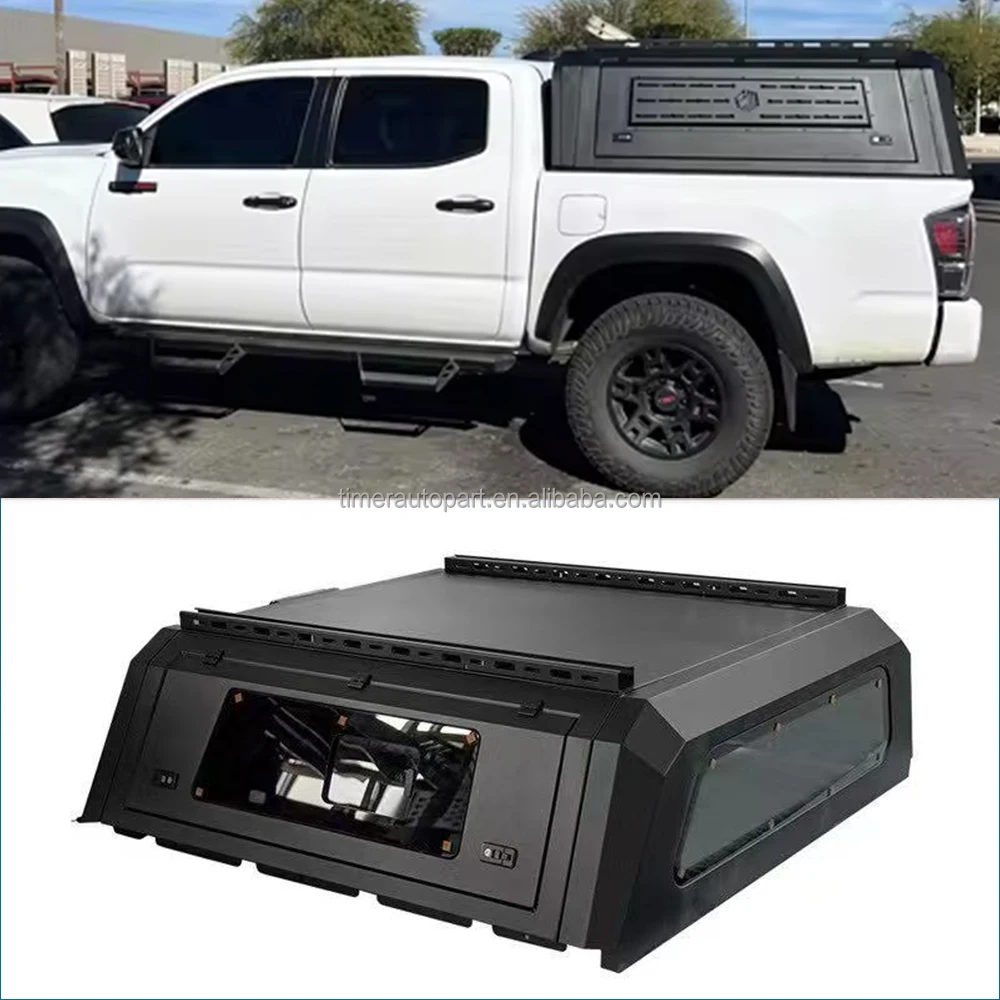

Pickup 4X4 Bed Caps Steel Topper Tonneau Cover With Window Rooftop Waterproof Hardtop Canopy for 2025 Tacoma 5Ft
