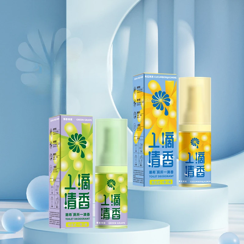 18ml/Bottle Bathroom Deodorant Drop Fragrance Scent Cucumber Jasmine Green Grape Long Lasting Air Freshener Toilet Deodorant