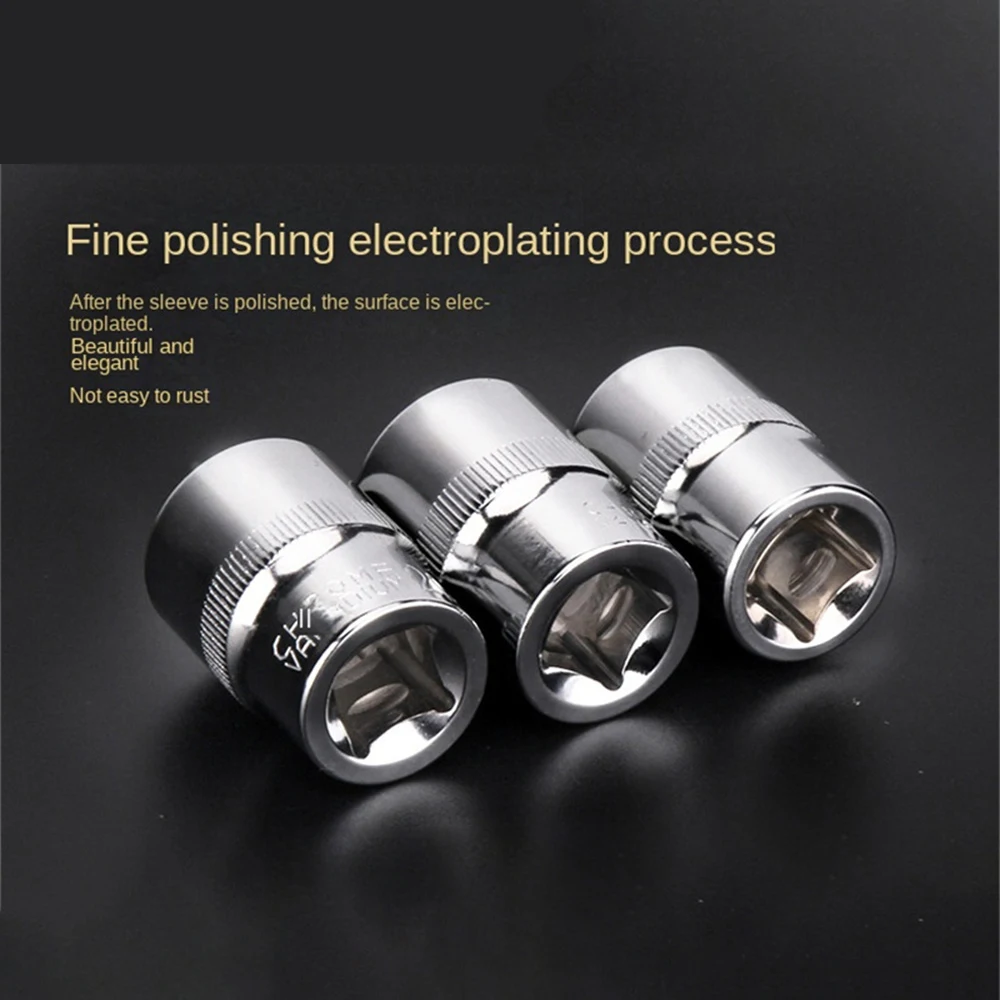 Square Drive 12 Point Socket Bit 8-32mm Ratchet Wrench 12 Tooth Socket Wrench Hand Tool Car Auto Repair Tools One Pcs