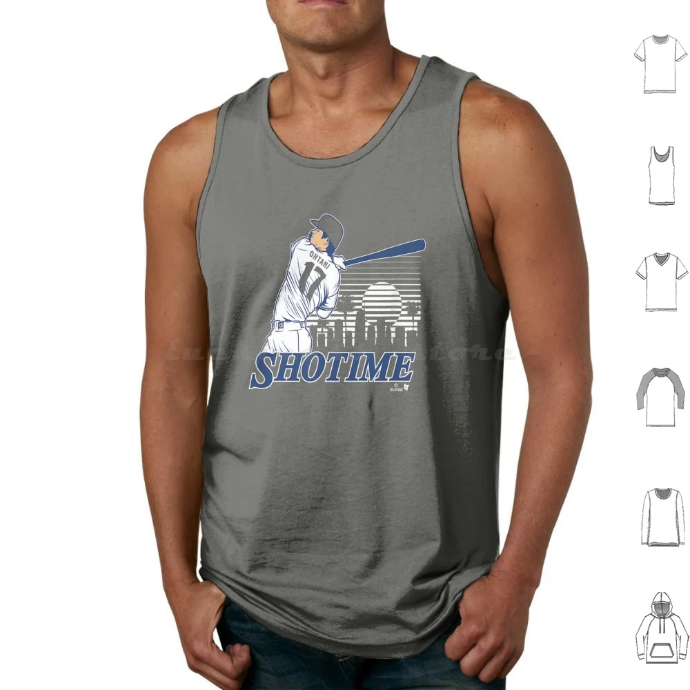 Shotime Shohei Ohtani Los Angeles Shotime Skyline Los Angeles Baseball Tank Tops Vest Sleeveless Showtime Show Time