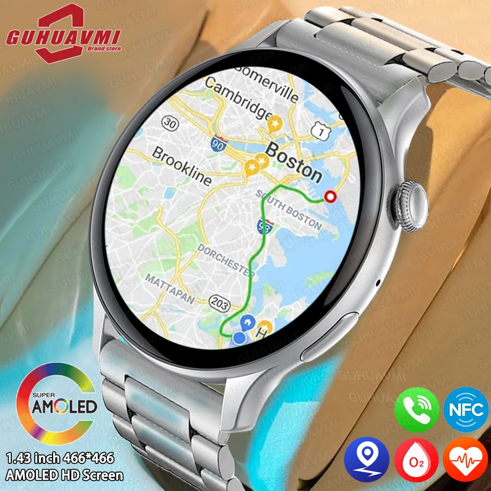 

For Android HUAWEI IOS New Bluetooth Call Smart Watches Women NFC GPS Watches Sports Fitness Tracker Heart Rate Smartwatch 2024