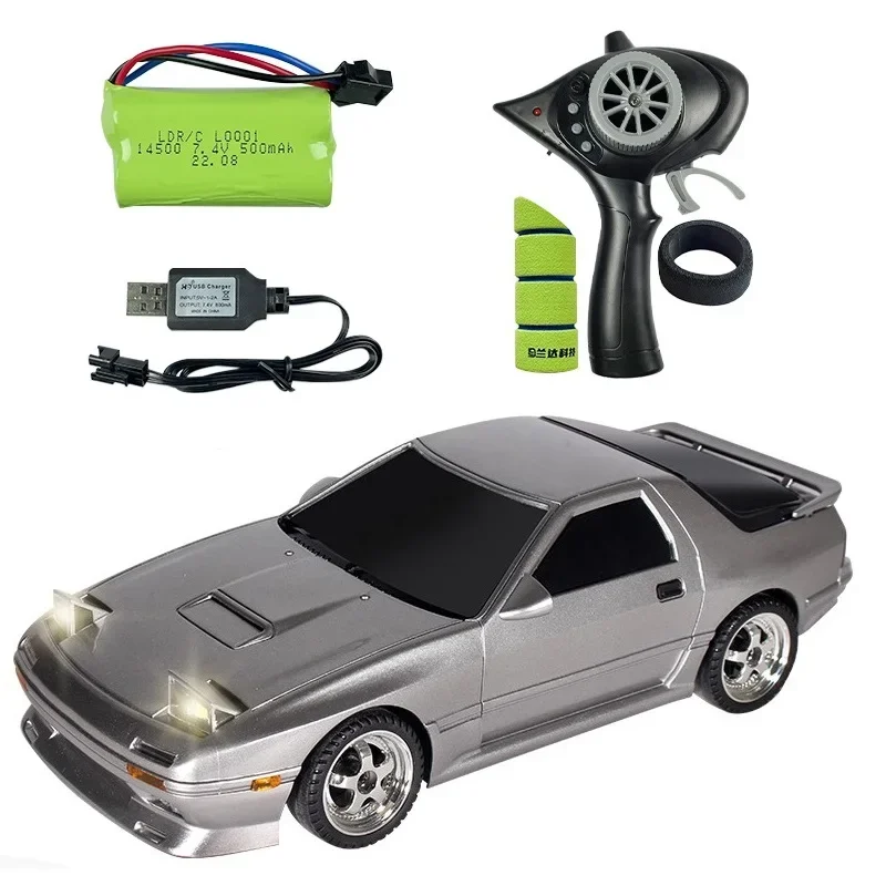 

LDRC LD1802 RX7 RTR 1/18 2.4G 2WD ESP Gyroscope RC Car Drift Vehicles LED Lights Full Scale Controlled Model Children Toys Gifts