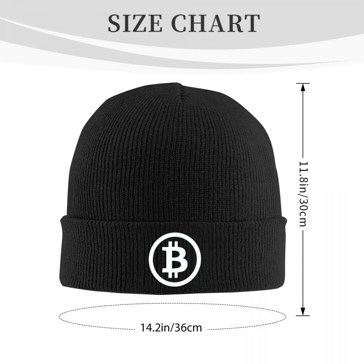 Bitcoin BTC Crypto Currency Knitted Bonnet Caps 100% Cotton Fashion Keep Warm Hats