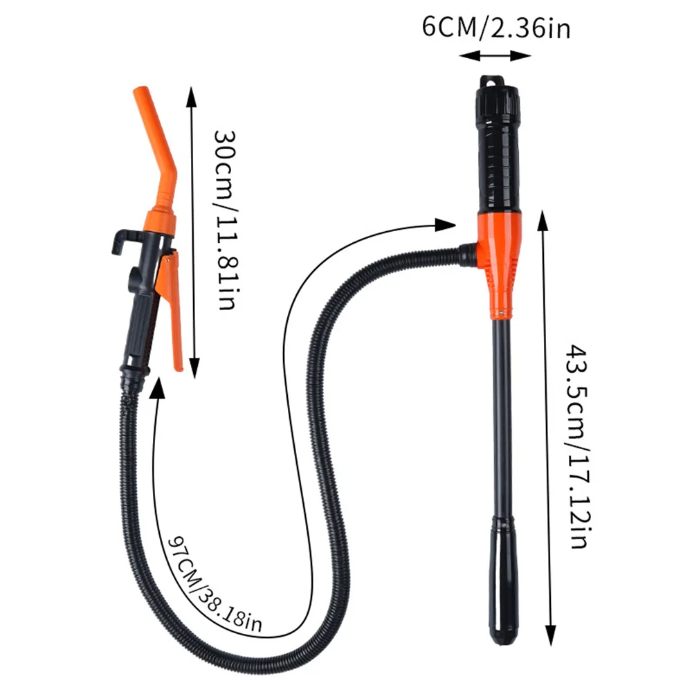 Liquid Transfer Pump Battery Powered Fuel Transfer Pump with Flow Control Nozzle 2.4 Gallons Per Min for Gas Diesel Kerosene