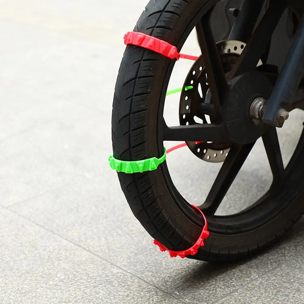 10/20/100pcs Moto antiscivolo Cravatta Catene per pneumatici Per l'inverno Anti-Skid Catene da neve Cravatte riutilizzabili Strumenti di catena per pneumatici di emergenza
