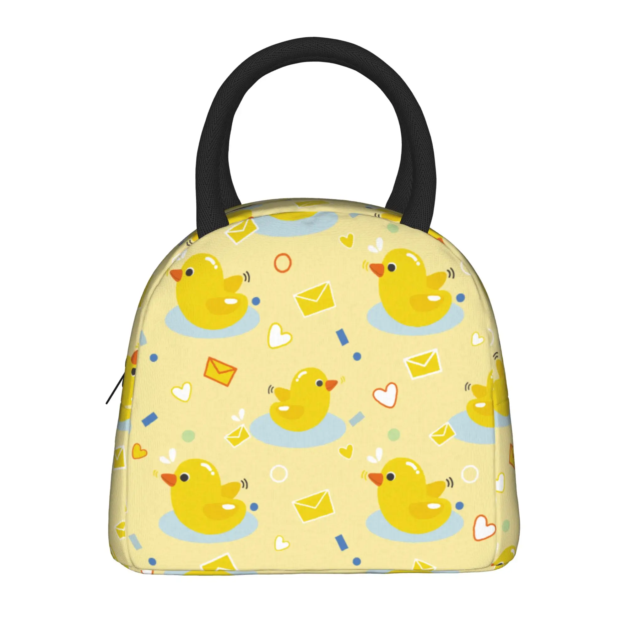 Cartoon Duck  Insulated Lunch Bag Thermal Bag Meal Container  Portable Lunch Box Tote for Men Women Beach  Picnic