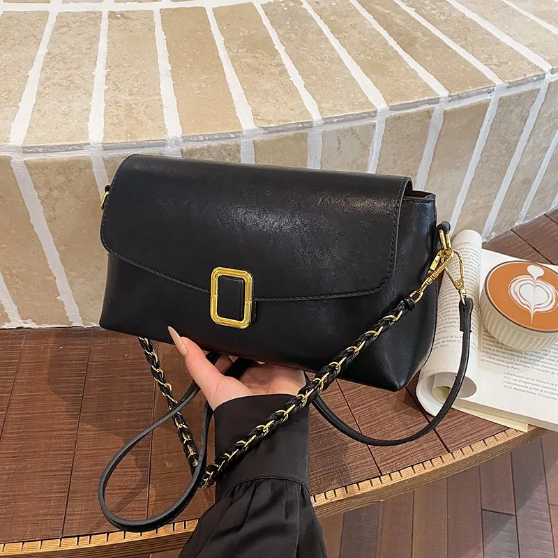 

Simple Luxury Vintage Women'S Diaper Bag Elegant Crossbody Large Capacity Leather Designer Commuter Bag Fashionable Trendy