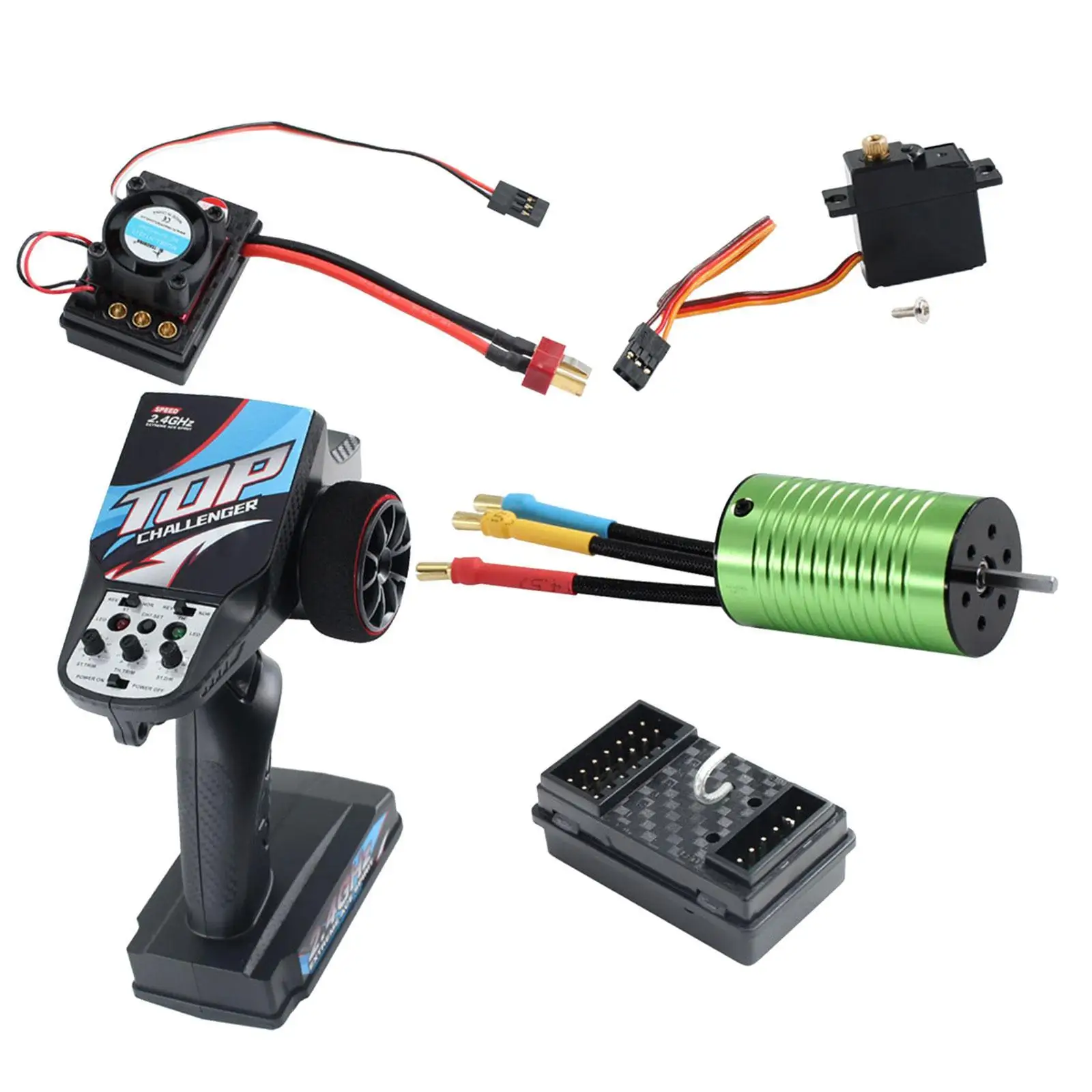 2847 4000kv Brushless Motor 7 Channel Receiver for 1/14 1/16 RC Car Vehicle