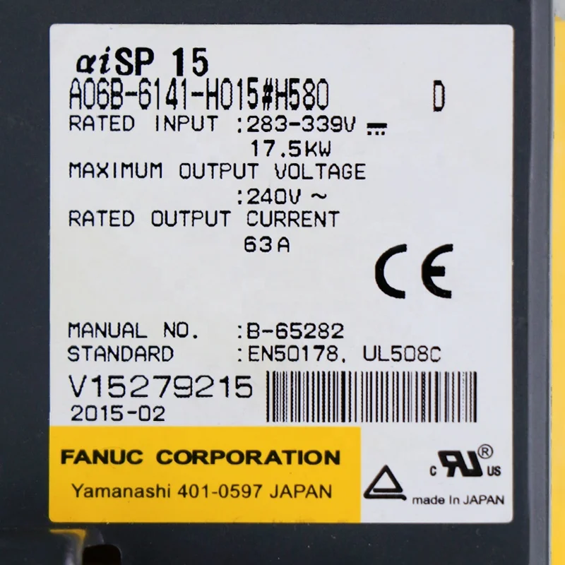 A06B-6141-H015#H580 New Original in Stock CNC  Servo Driver Amplifier A06B-6141-H015