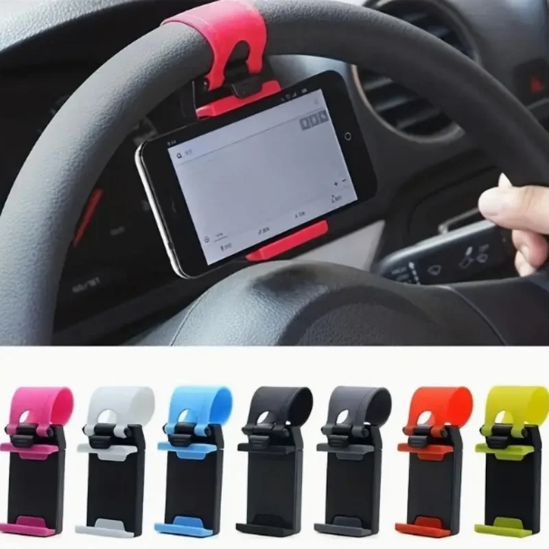 

Universal Car Steering Wheel Phone Holder Hook Mount Navigation Mobile Phone Bracket Support in Car for iPhone Xiaomi Samsung