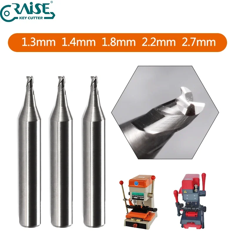 Key Cutter 1.3mm 1.4mm 1.8mm 2.2mm 2.7mm Milling Cutter For Vertical Key Cutting Machine WENXING DEFU Locksmith Tools