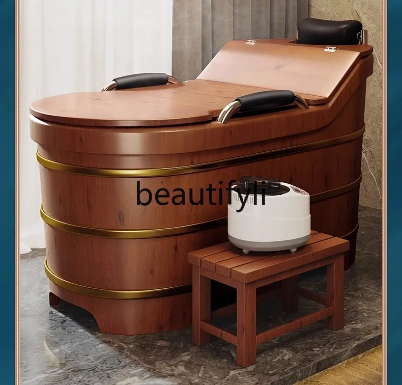 

Cedar wooden bucket bath bucket adult whole body household bath tub basin sweat steam bucket elderly bath